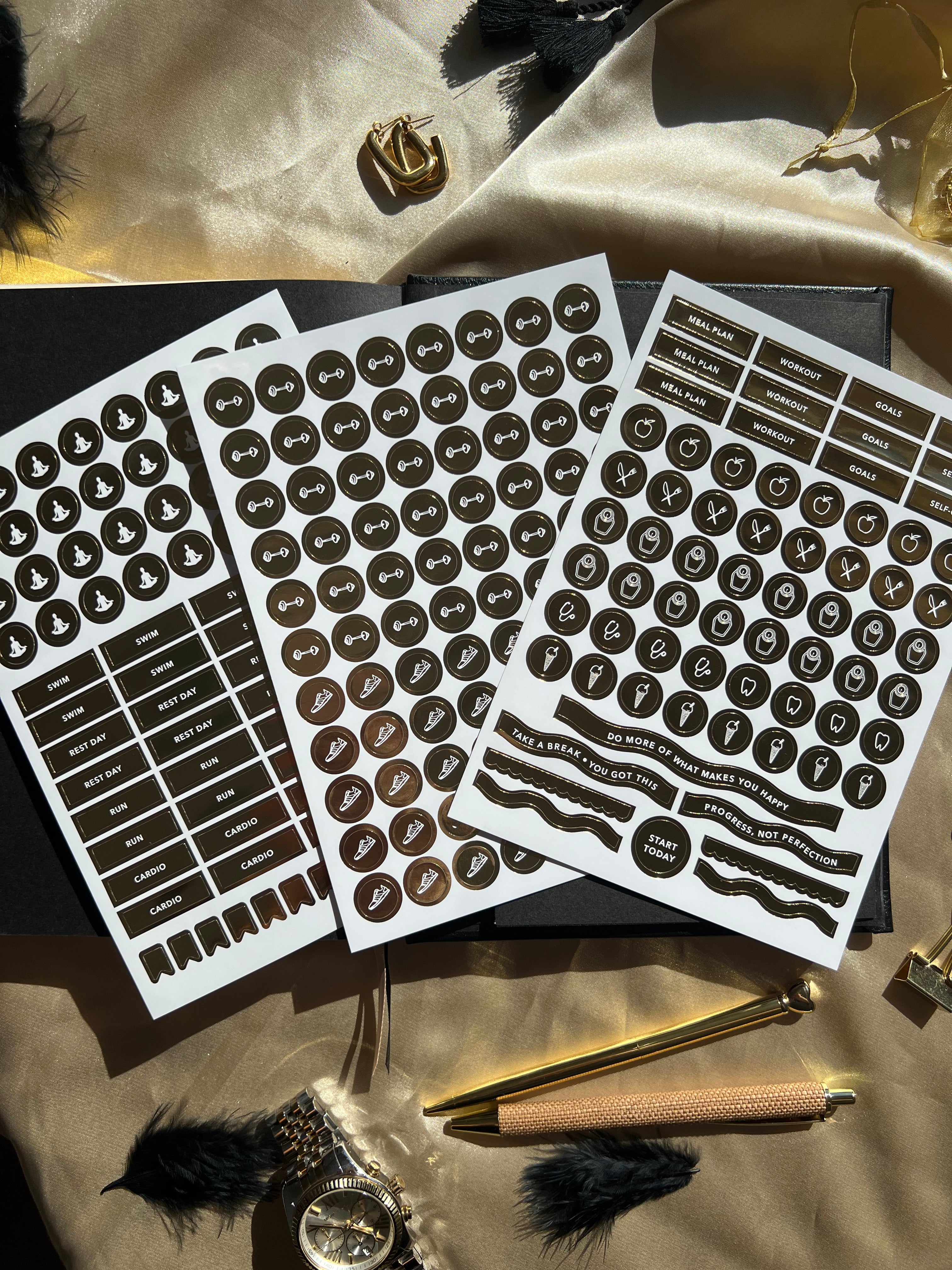 My Daily Fitness Planner - Noir